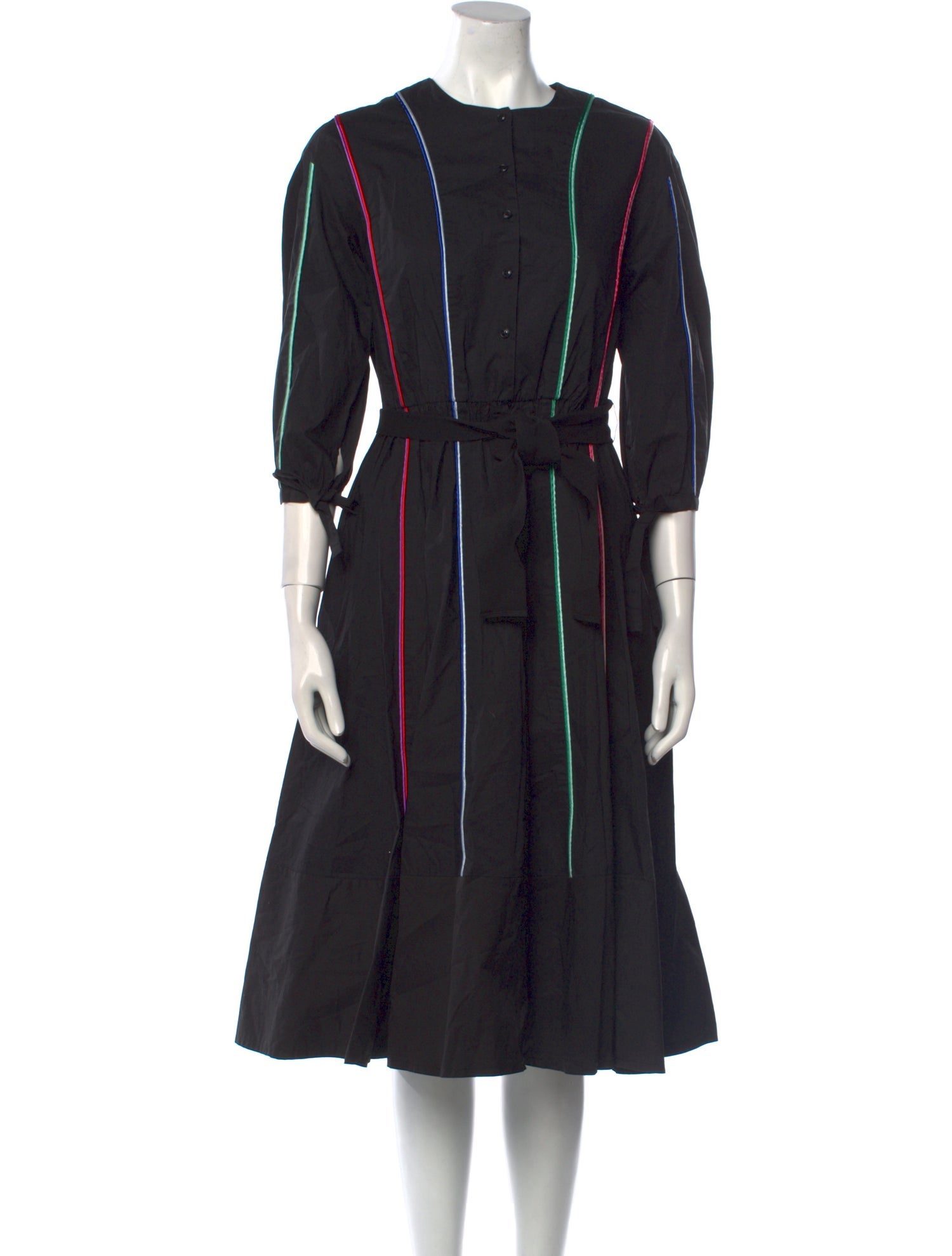 Maje Crew Neck Midi Length Dress