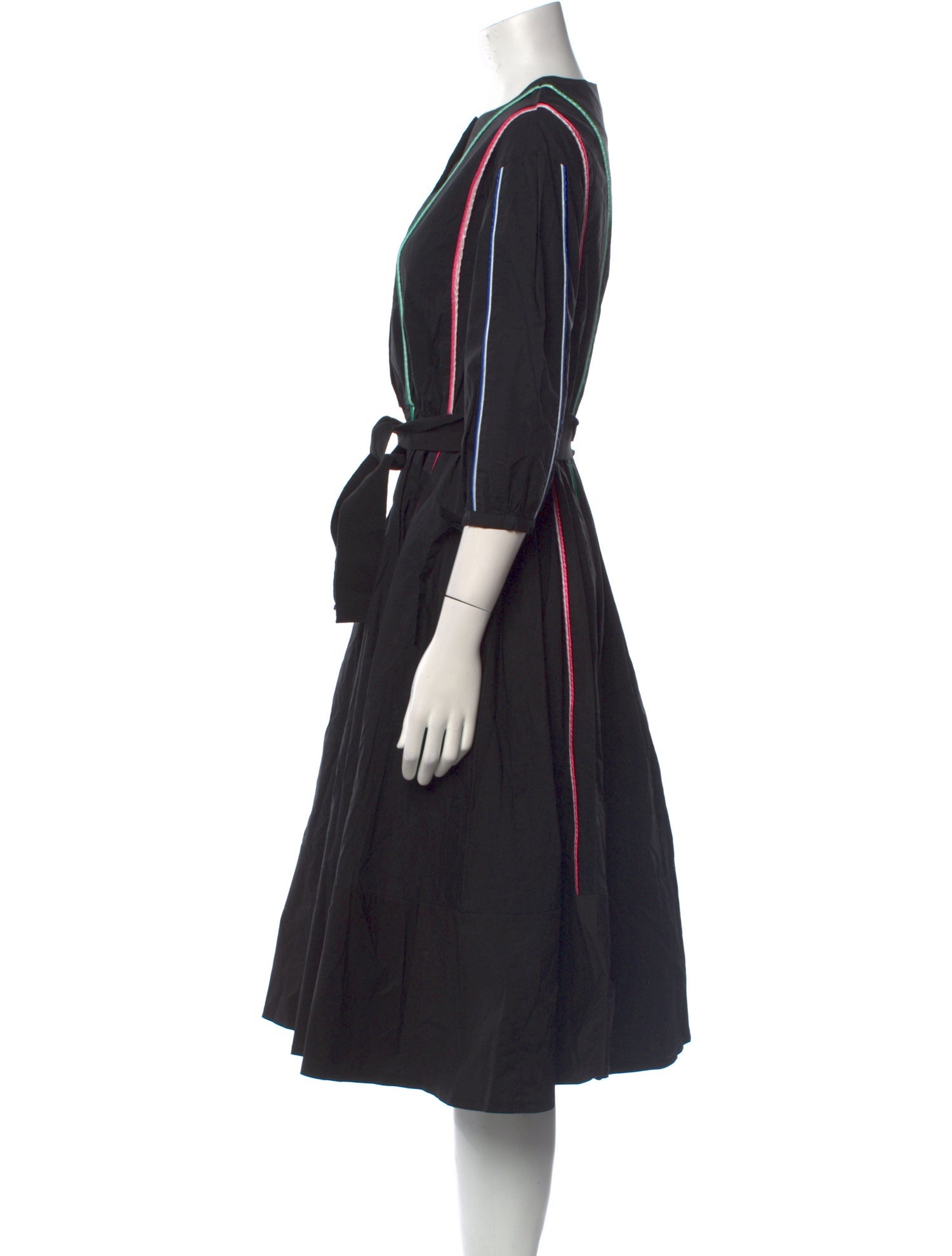 Maje Crew Neck Midi Length Dress