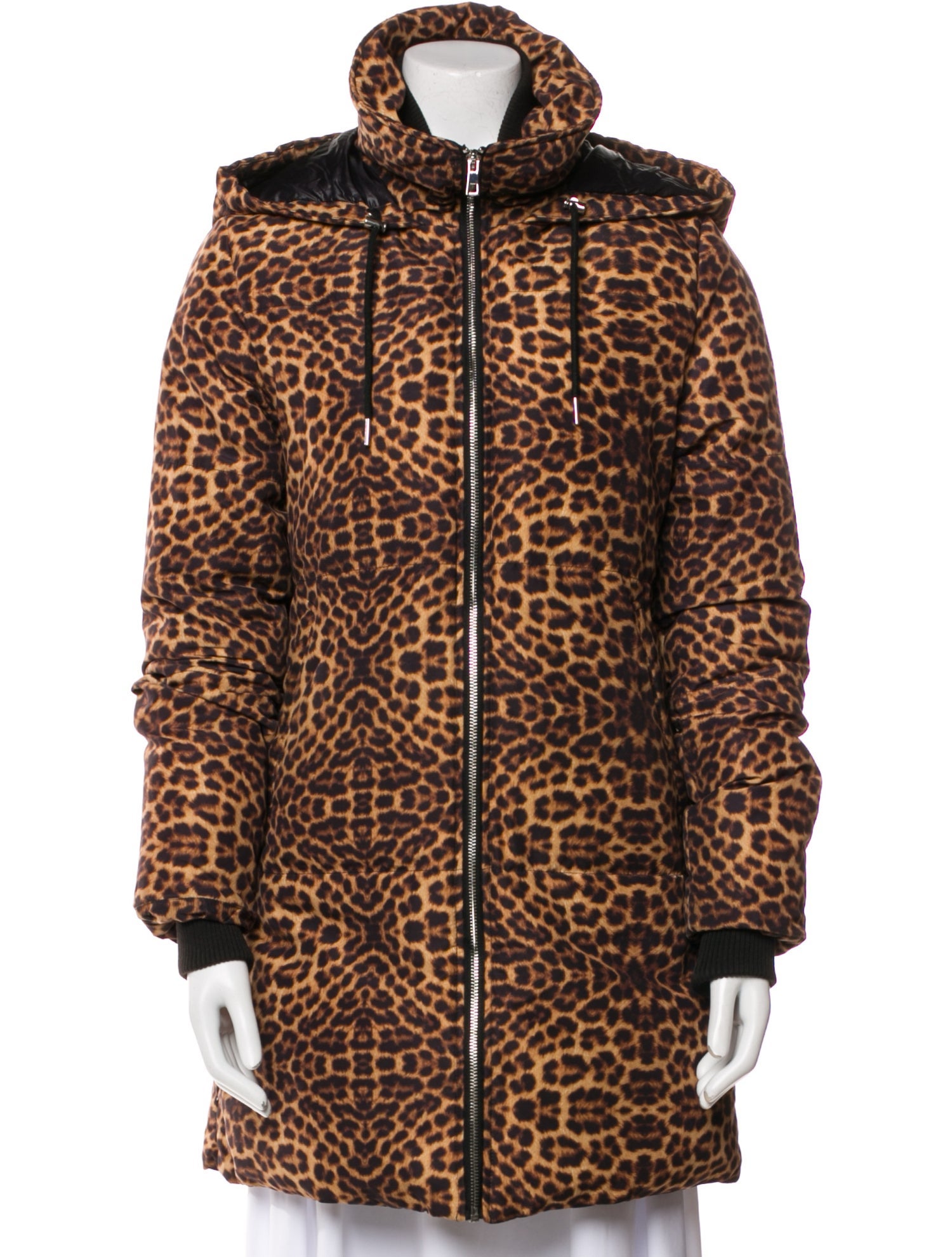 Maje Animal Print Faux Fur Coat