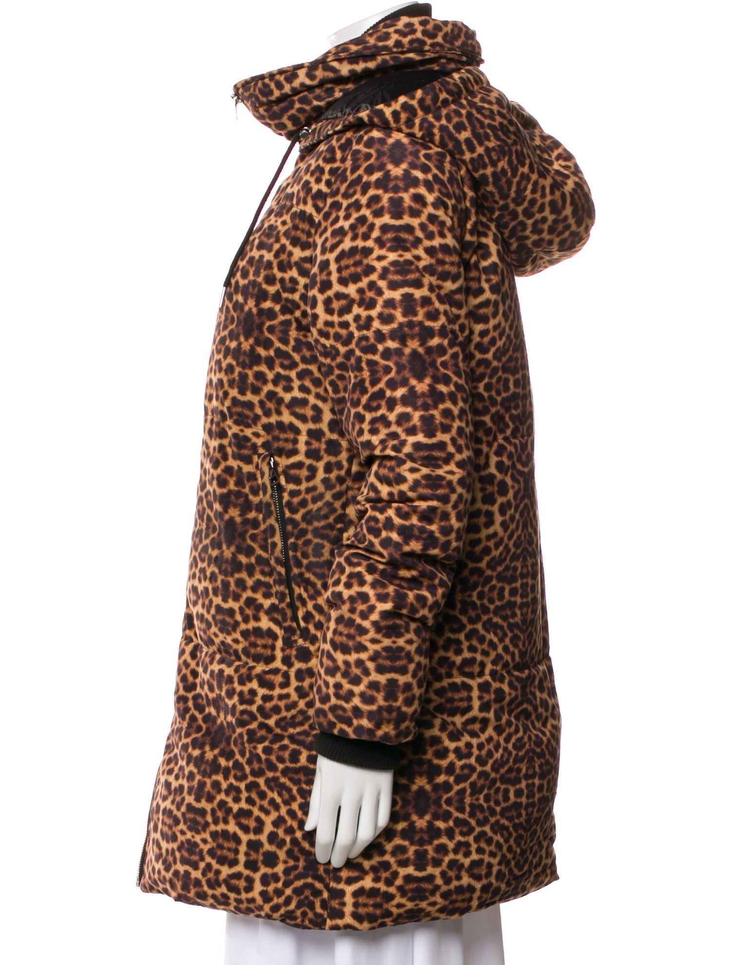 Maje Animal Print Faux Fur Coat