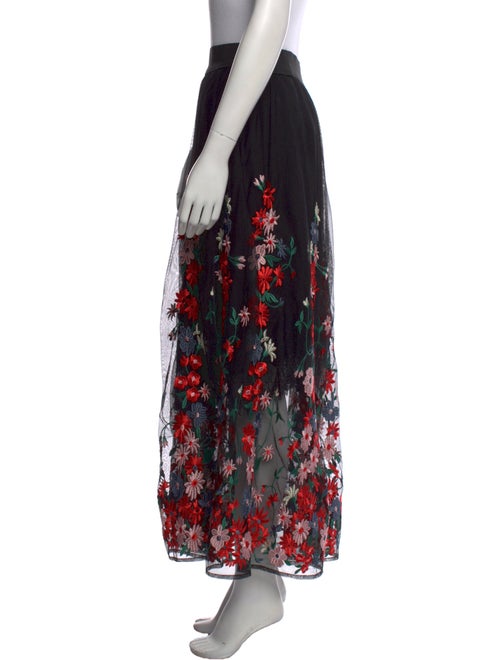 Maje Floral Print Midi Length Skirt
