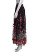 Maje Floral Print Midi Length Skirt