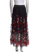 Maje Floral Print Midi Length Skirt