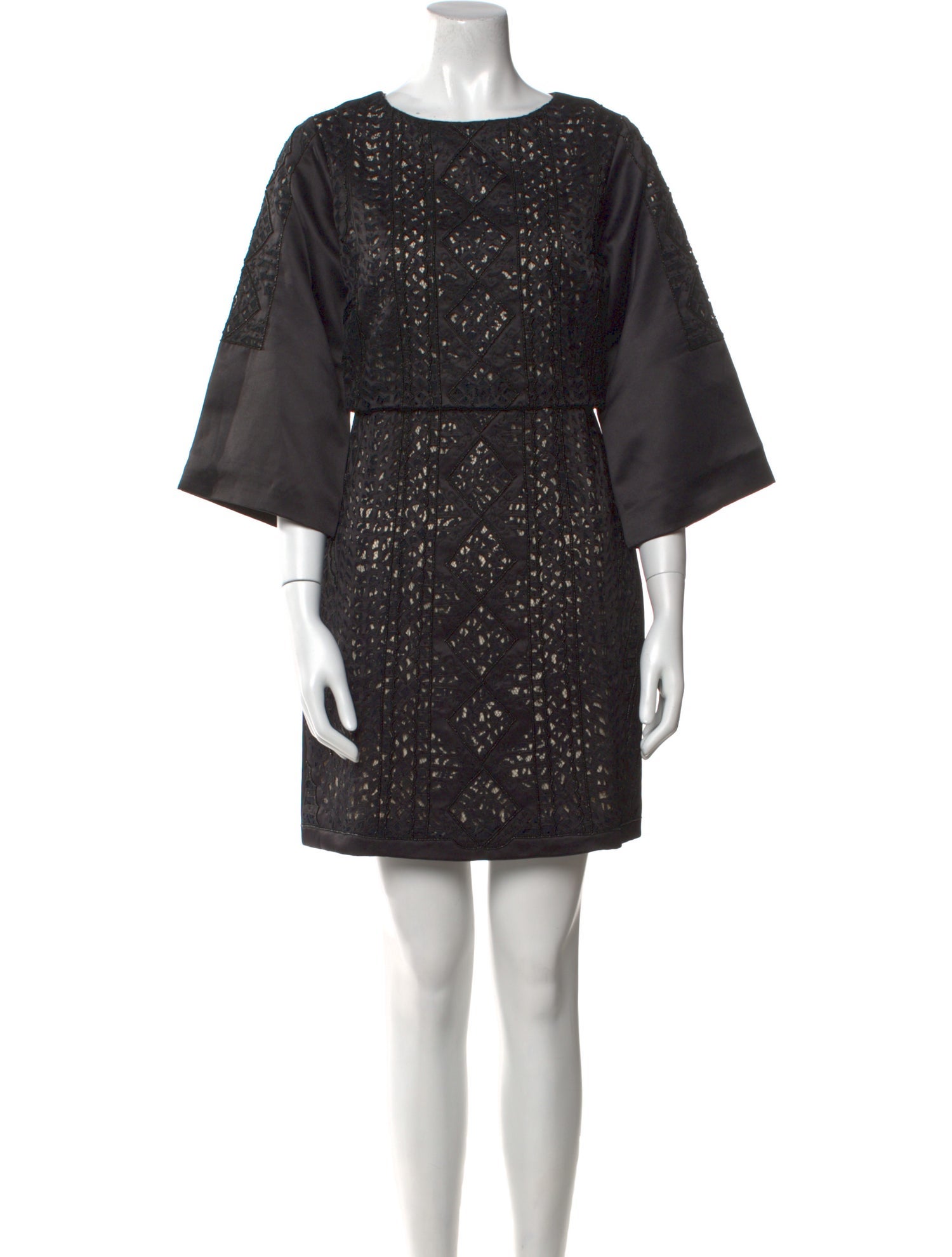 Maje Bateau Neckline Mini Dress