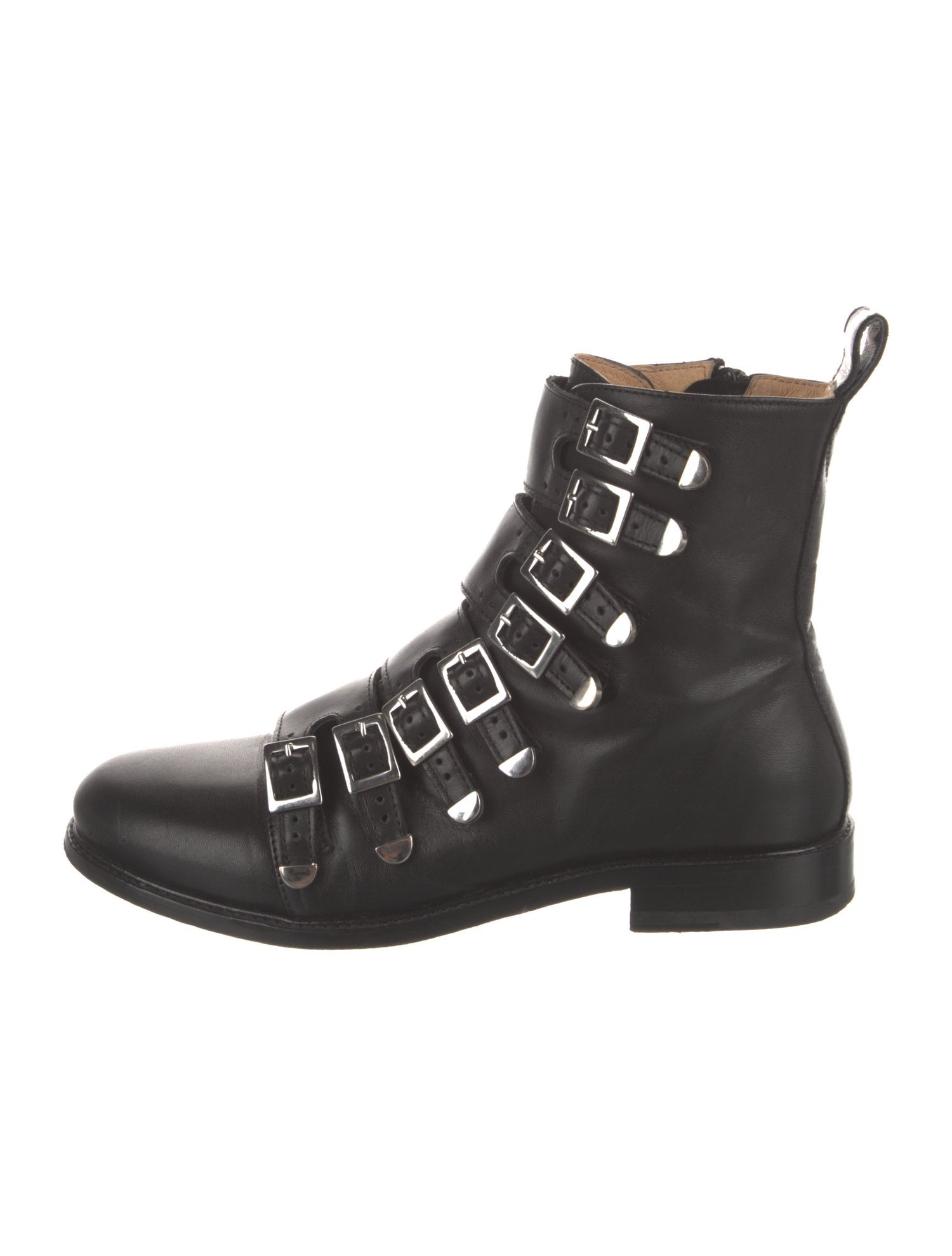 Maje Leather Combat Boots