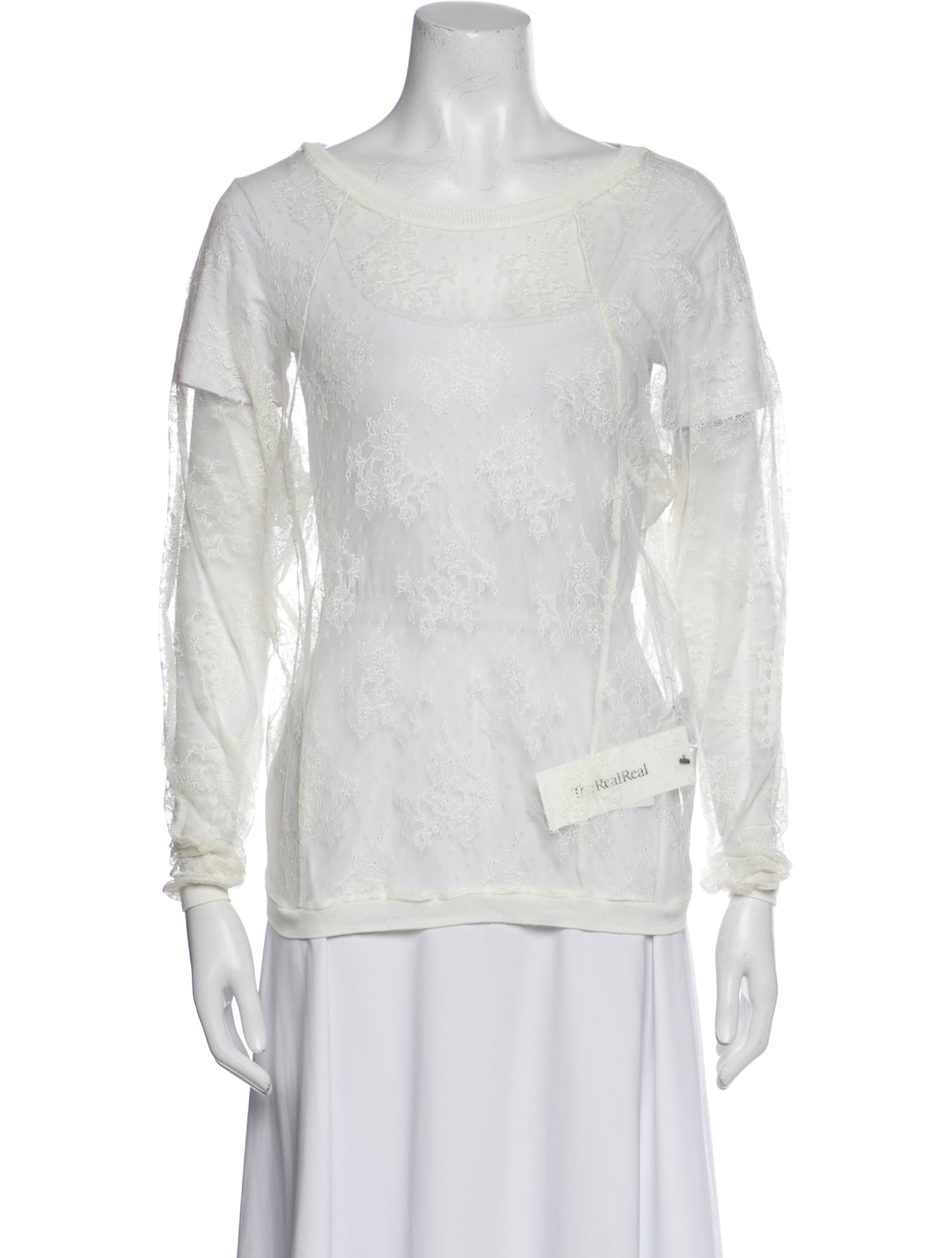 Maje Bateau Neckline Three-Quarter Sleeve Blouse