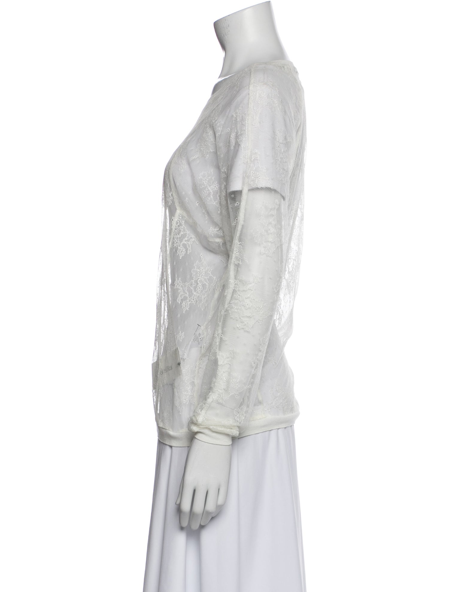 Maje Bateau Neckline Three-Quarter Sleeve Blouse