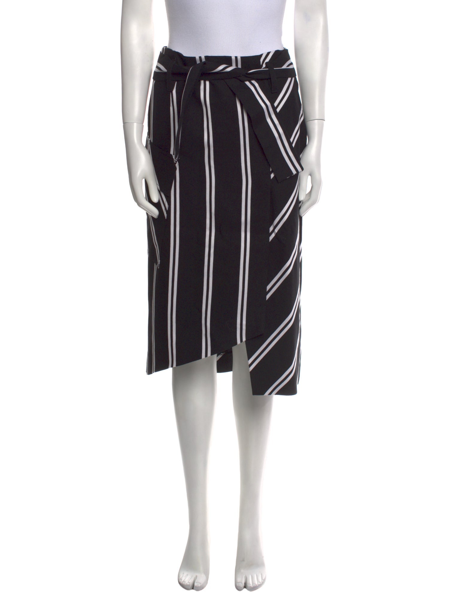Maje Striped Knee-Length Skirt
