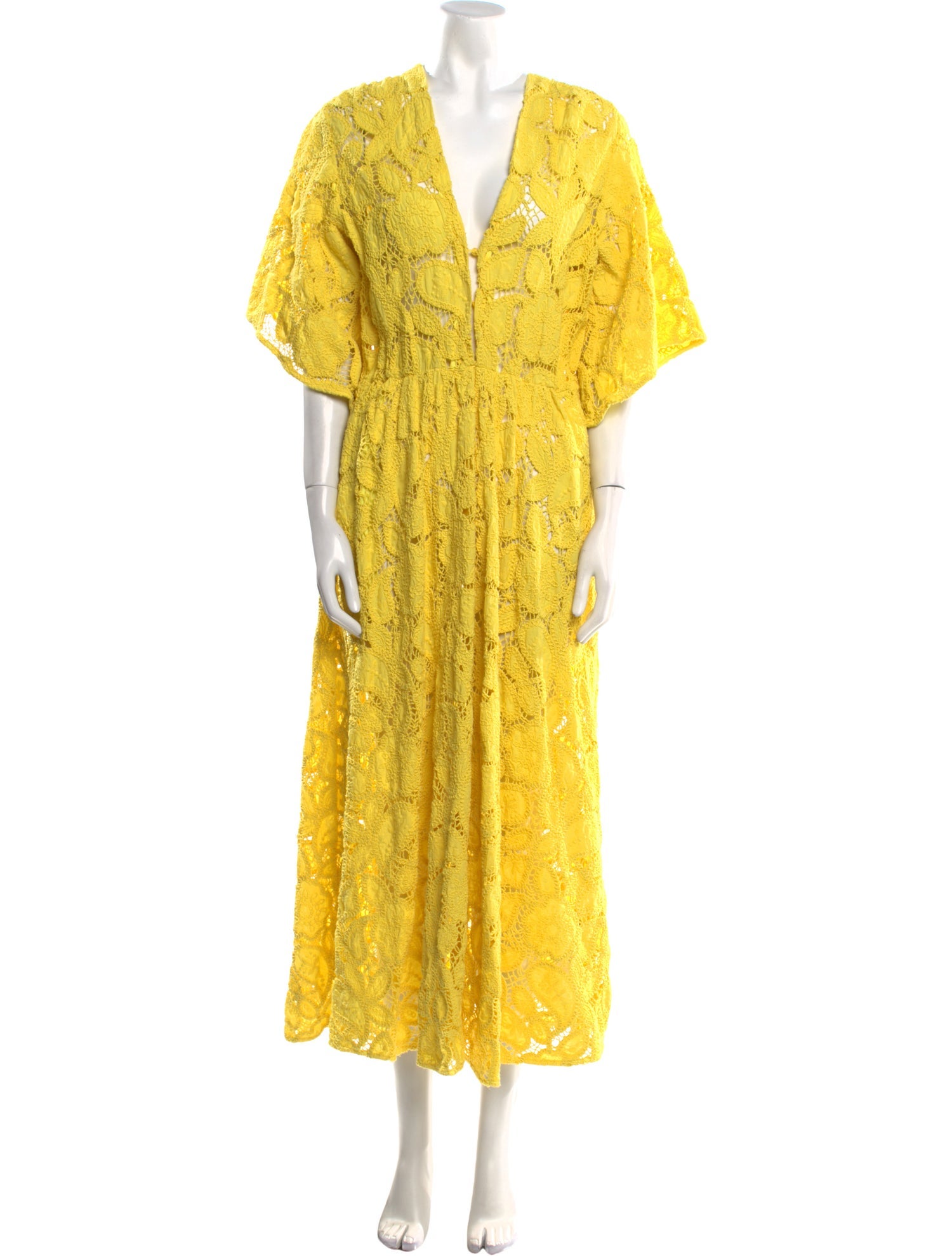 Maje Lace Pattern Long Dress