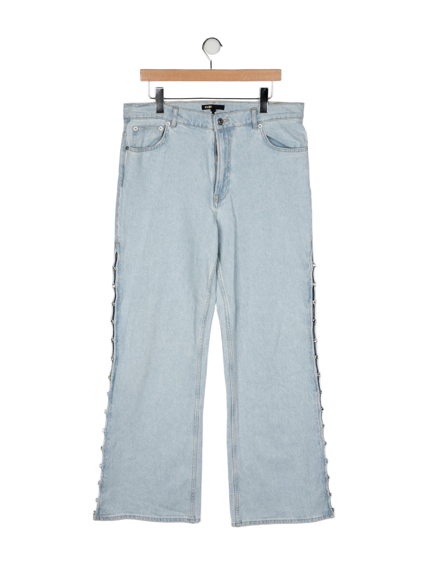 Maje High-Rise Wide Leg Jeans