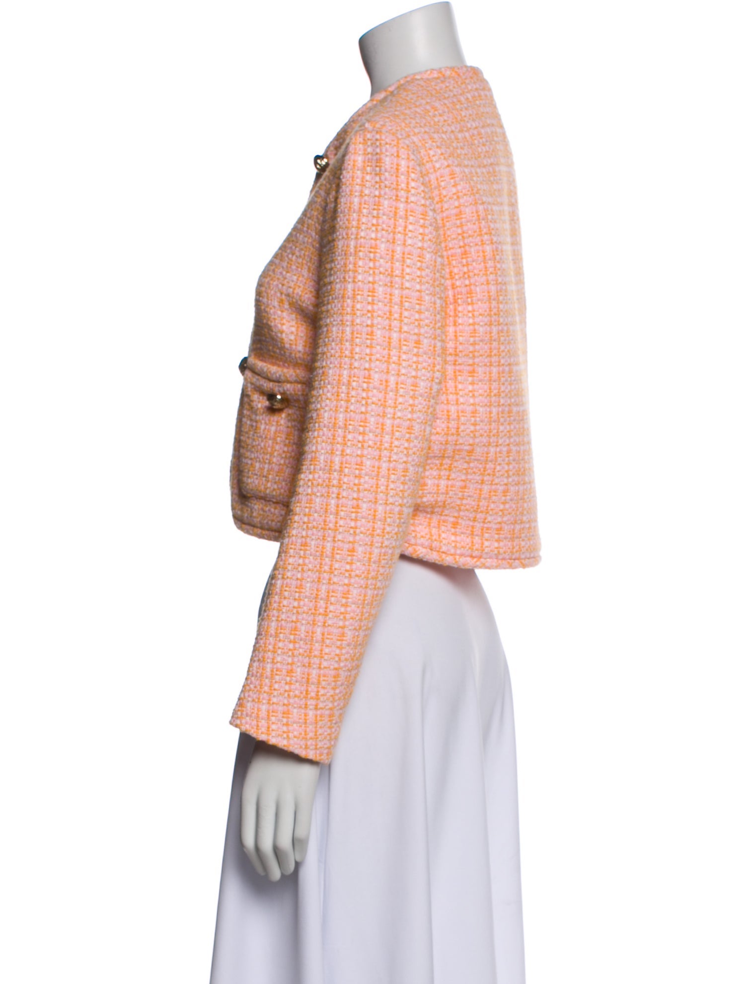 Maje Tweed Tweed Pattern Evening Jacket