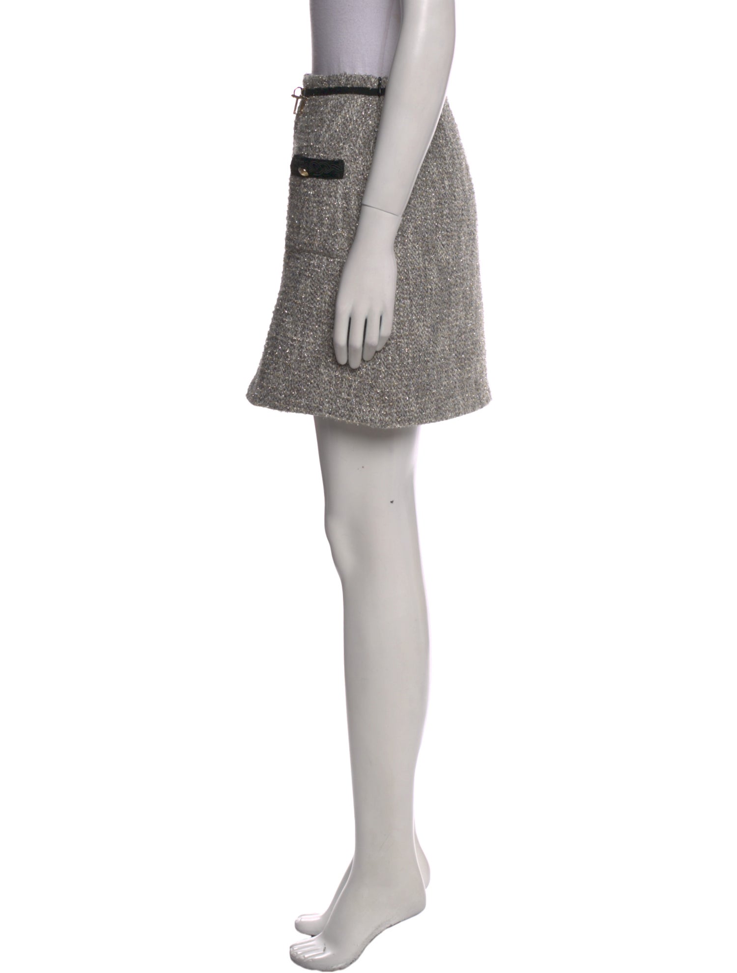 Maje Glitter Accents Mini Skirt