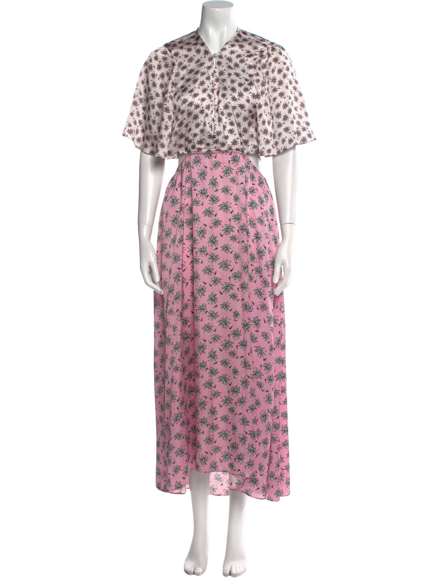 Maje Floral Print Long Dress