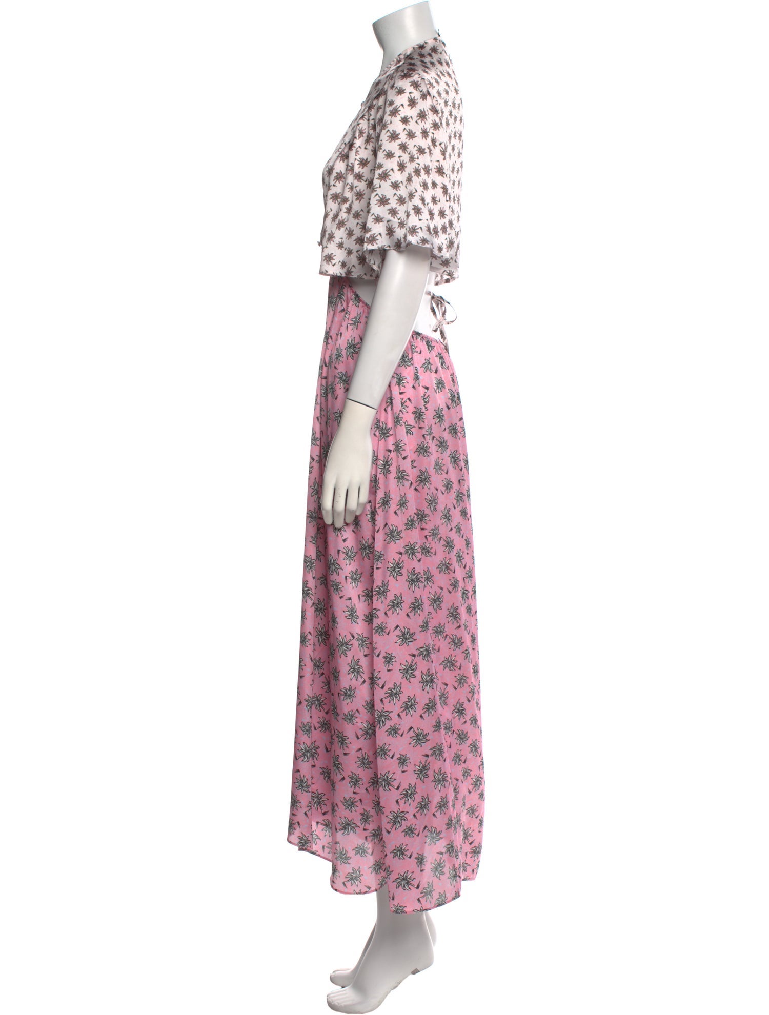 Maje Floral Print Long Dress