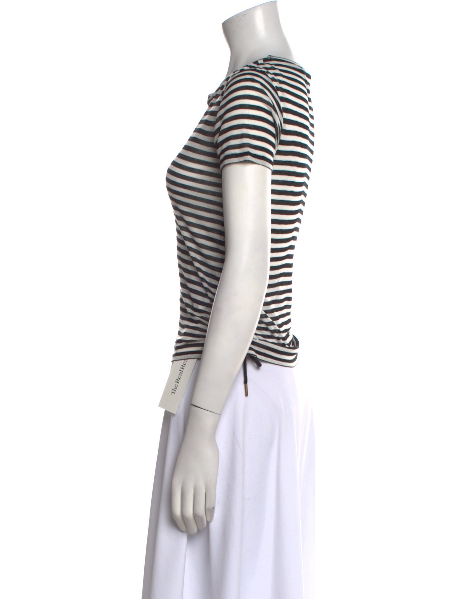 Maje Striped Scoop Neck T-Shirt