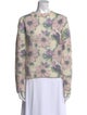 Maje Floral Print Crew Neck Sweater