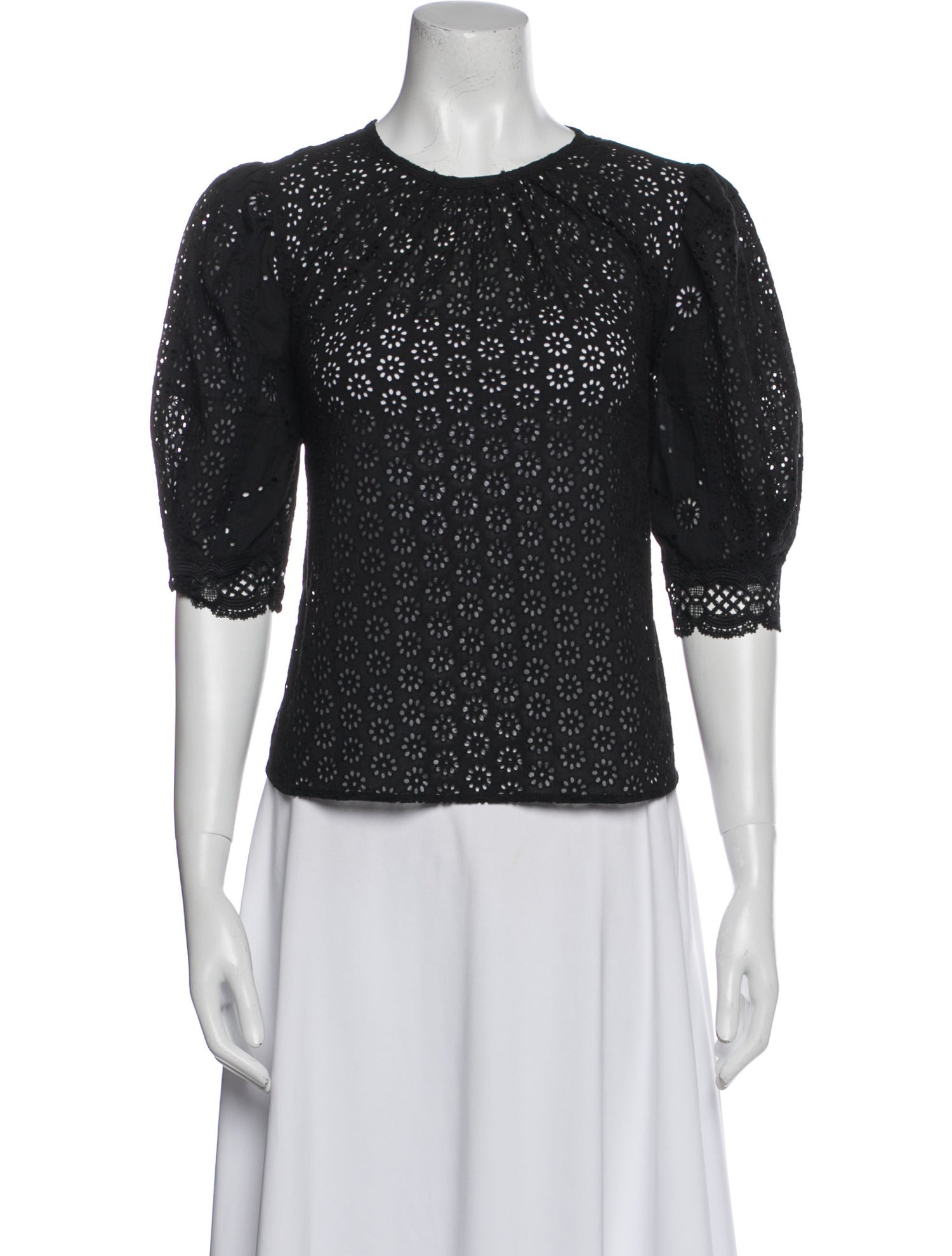 Maje Crew Neck Short Sleeve Top