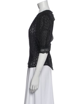 Maje Crew Neck Short Sleeve Top