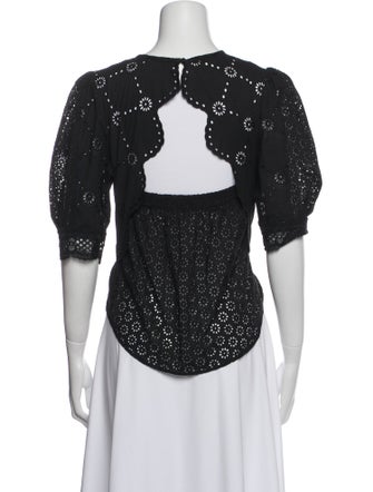 Maje Crew Neck Short Sleeve Top