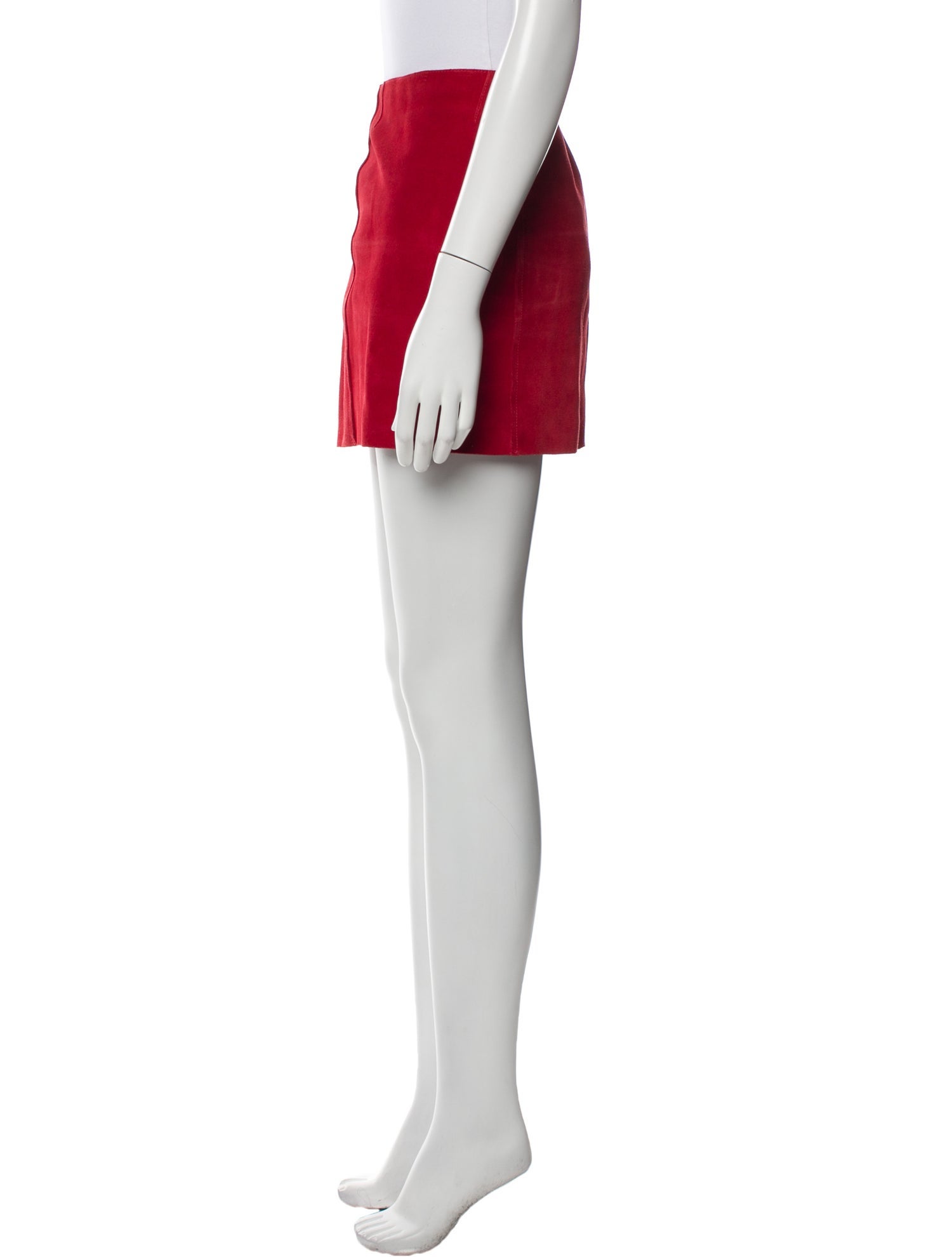 Maje Lamb Leather Mini Skirt