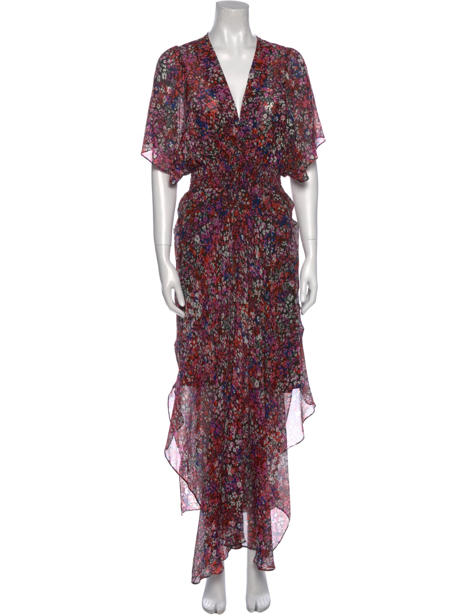 Maje Floral Print Long Dress