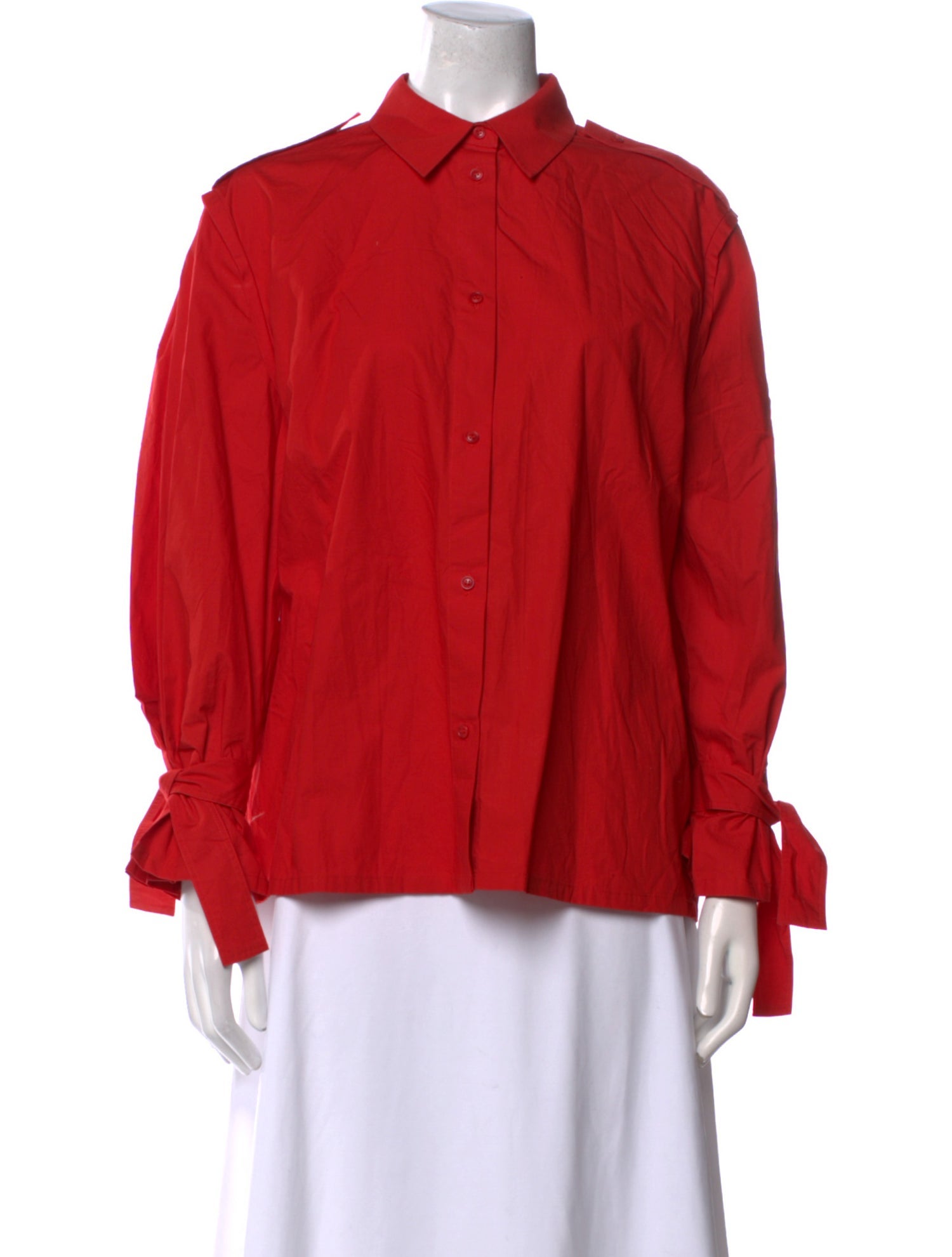 Maje Long Sleeve Button-Up Top