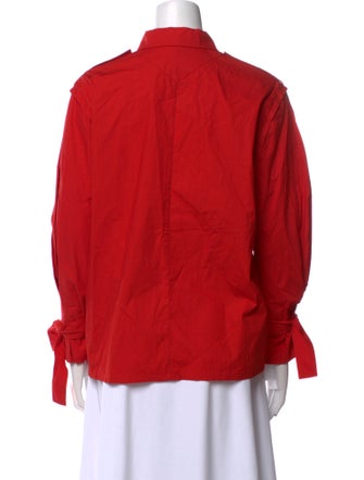 Maje Long Sleeve Button-Up Top