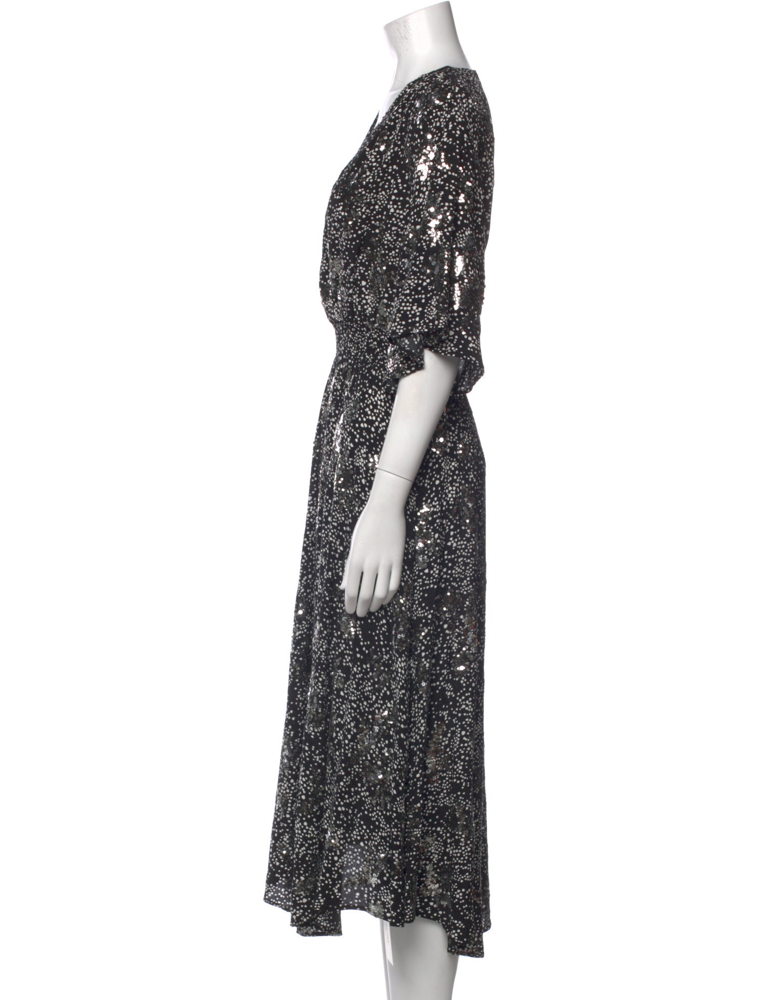 Maje Printed Long Dress