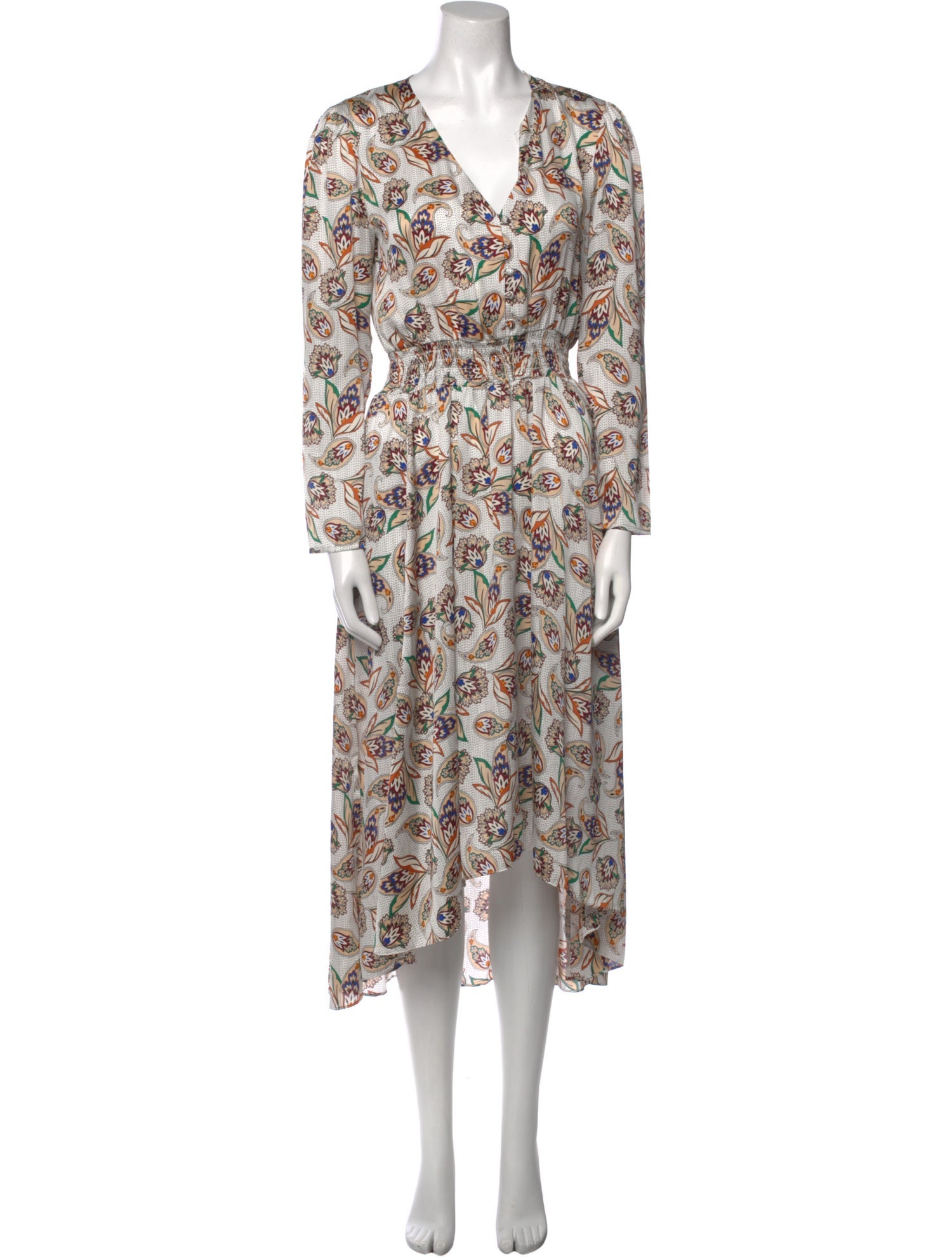 Maje Paisley Print Long Dress