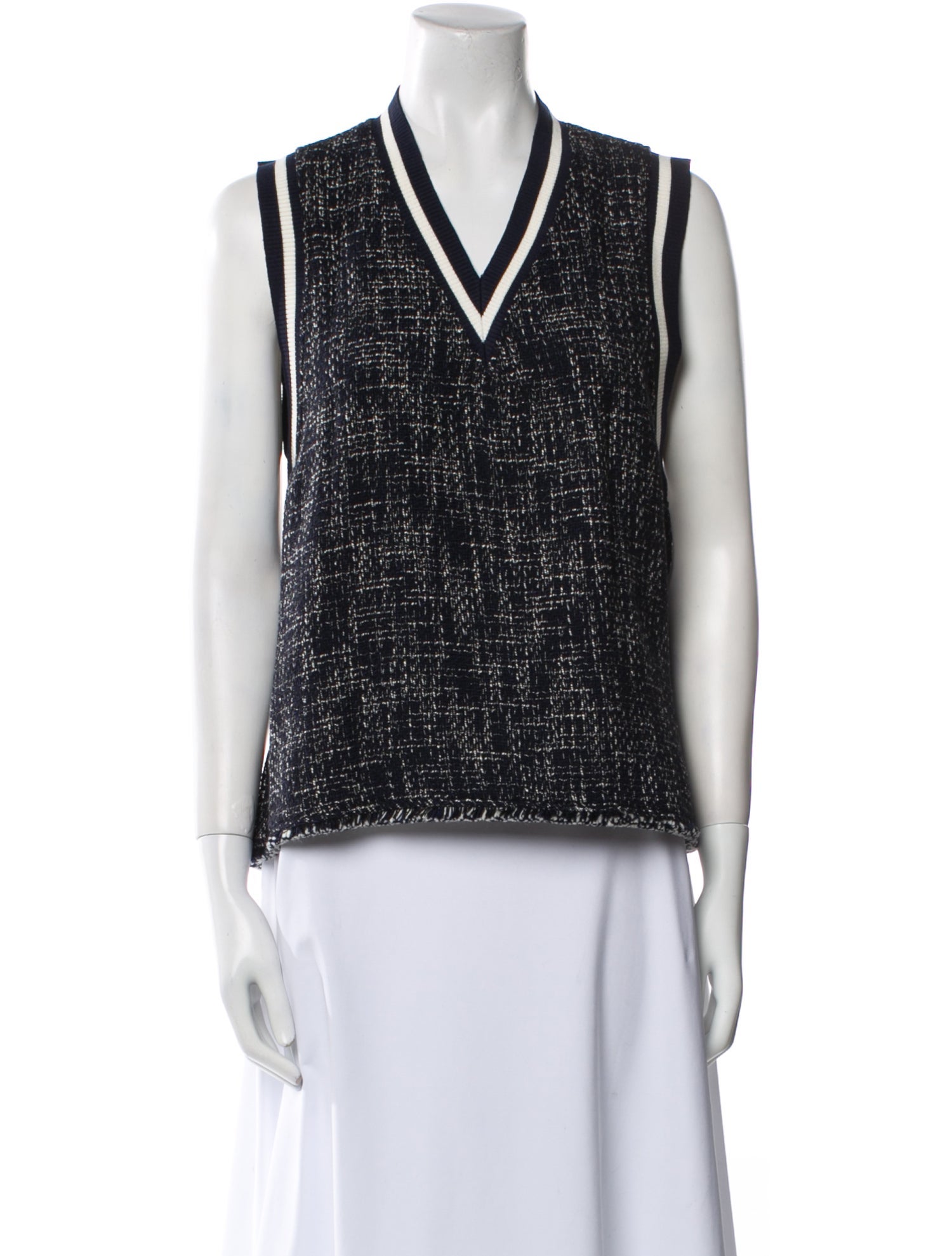 Maje V-Neck Sleeveless Top