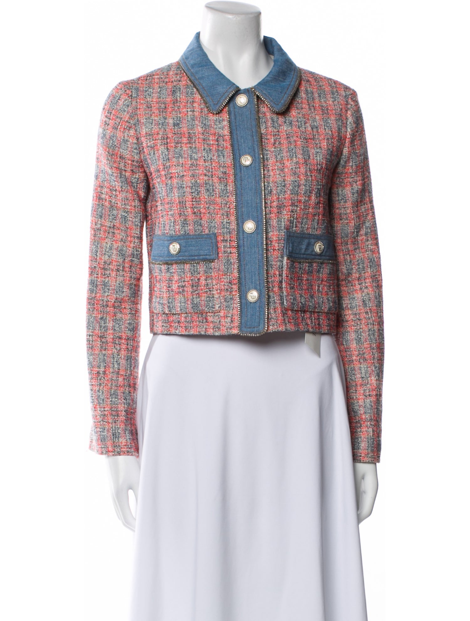 Maje Tweed Pattern Evening Jacket