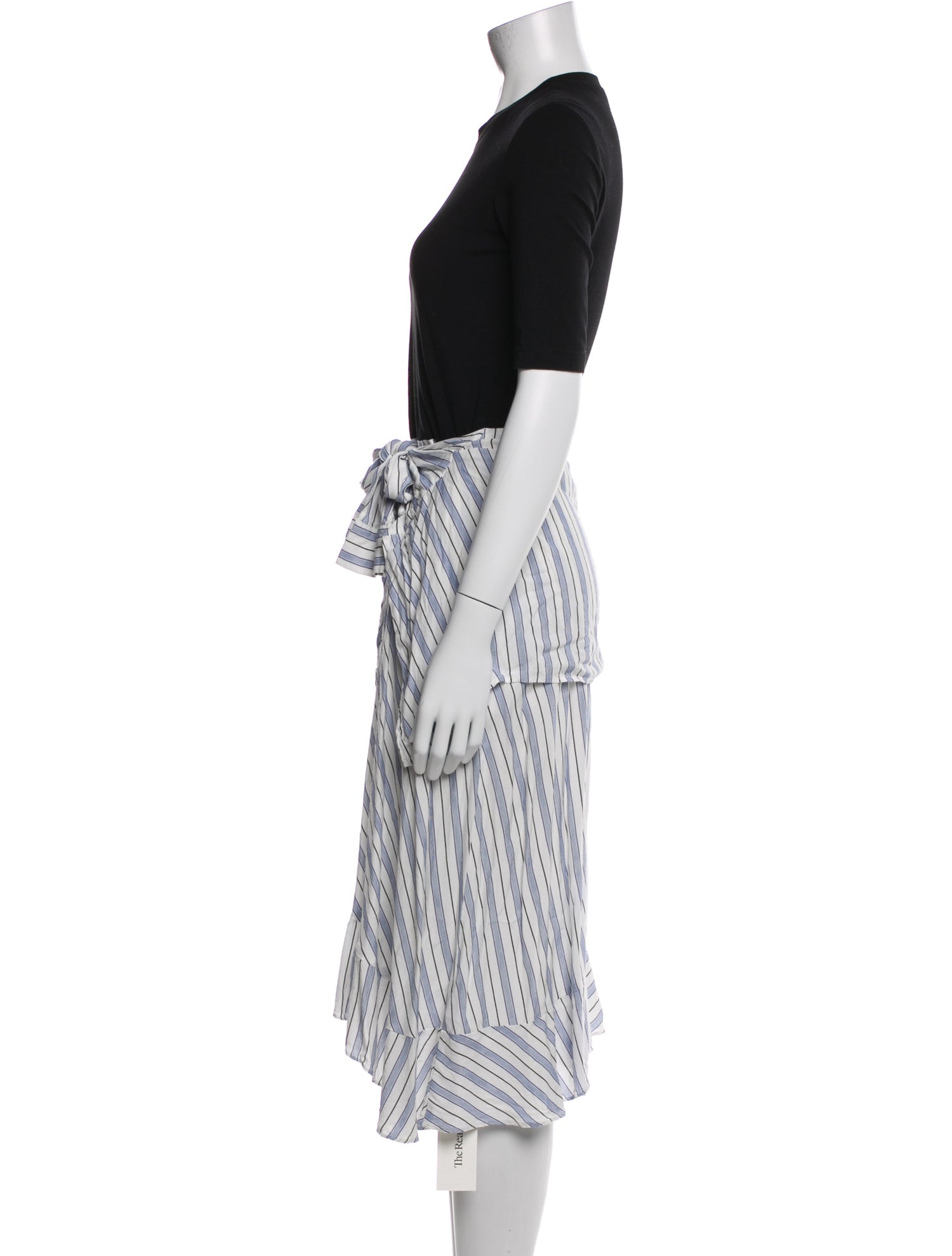Maje Striped Midi Length Dress
