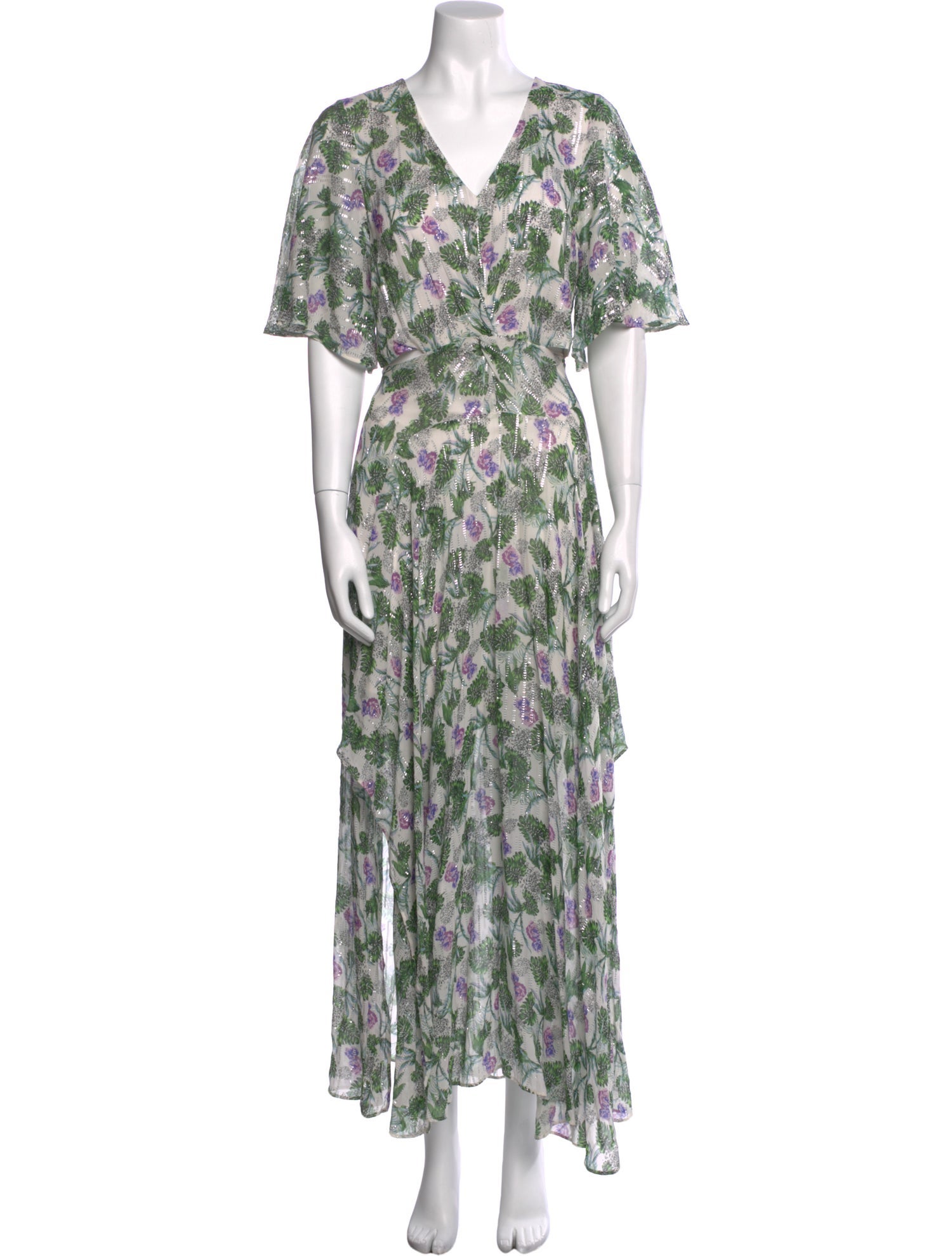 Maje Floral Print Long Dress