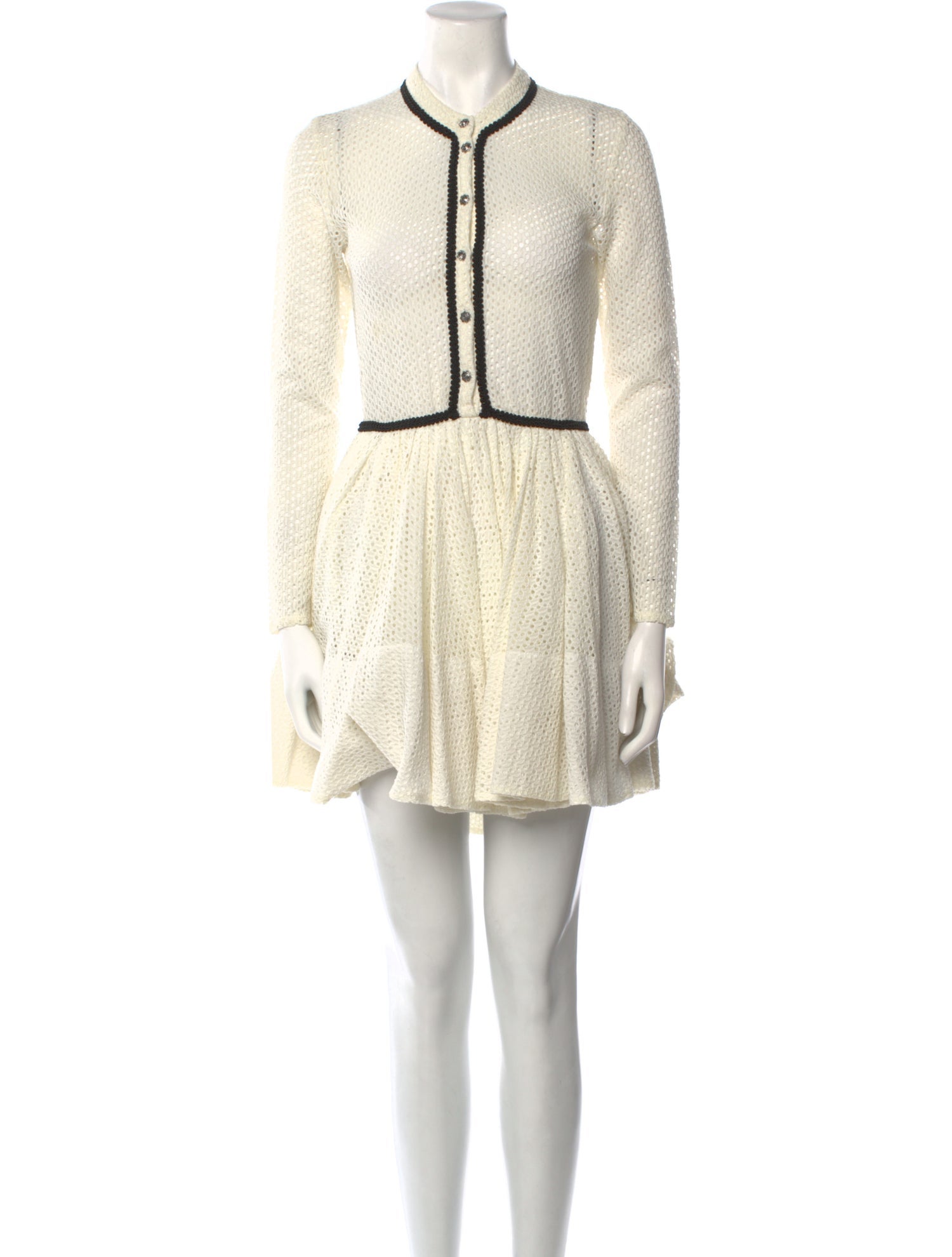 Maje Mock Neck Mini Dress