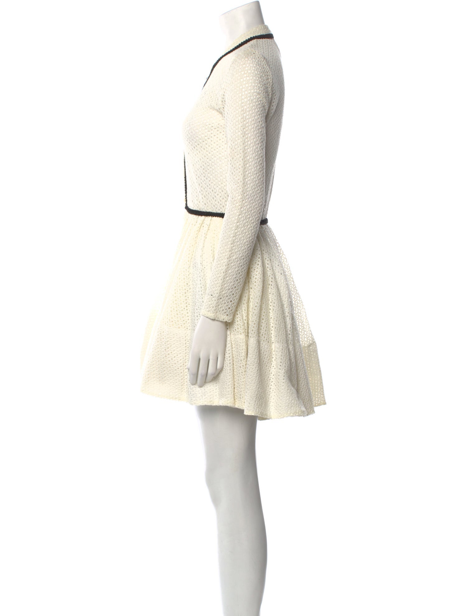 Maje Mock Neck Mini Dress