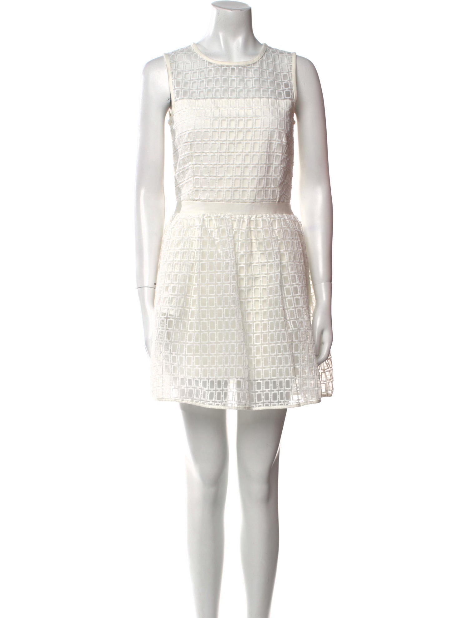 Maje Lace Pattern Mini Dress