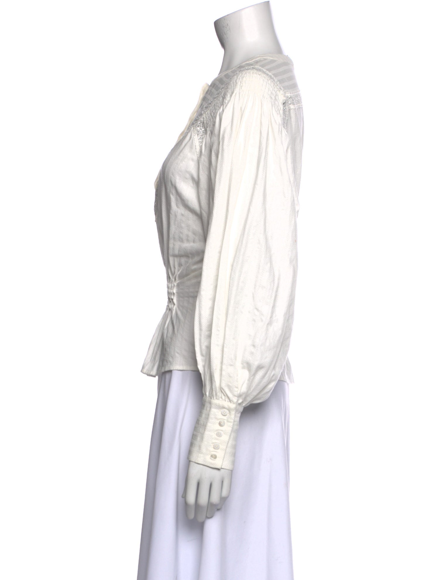 Maje Bateau Neckline Three-Quarter Sleeve Blouse