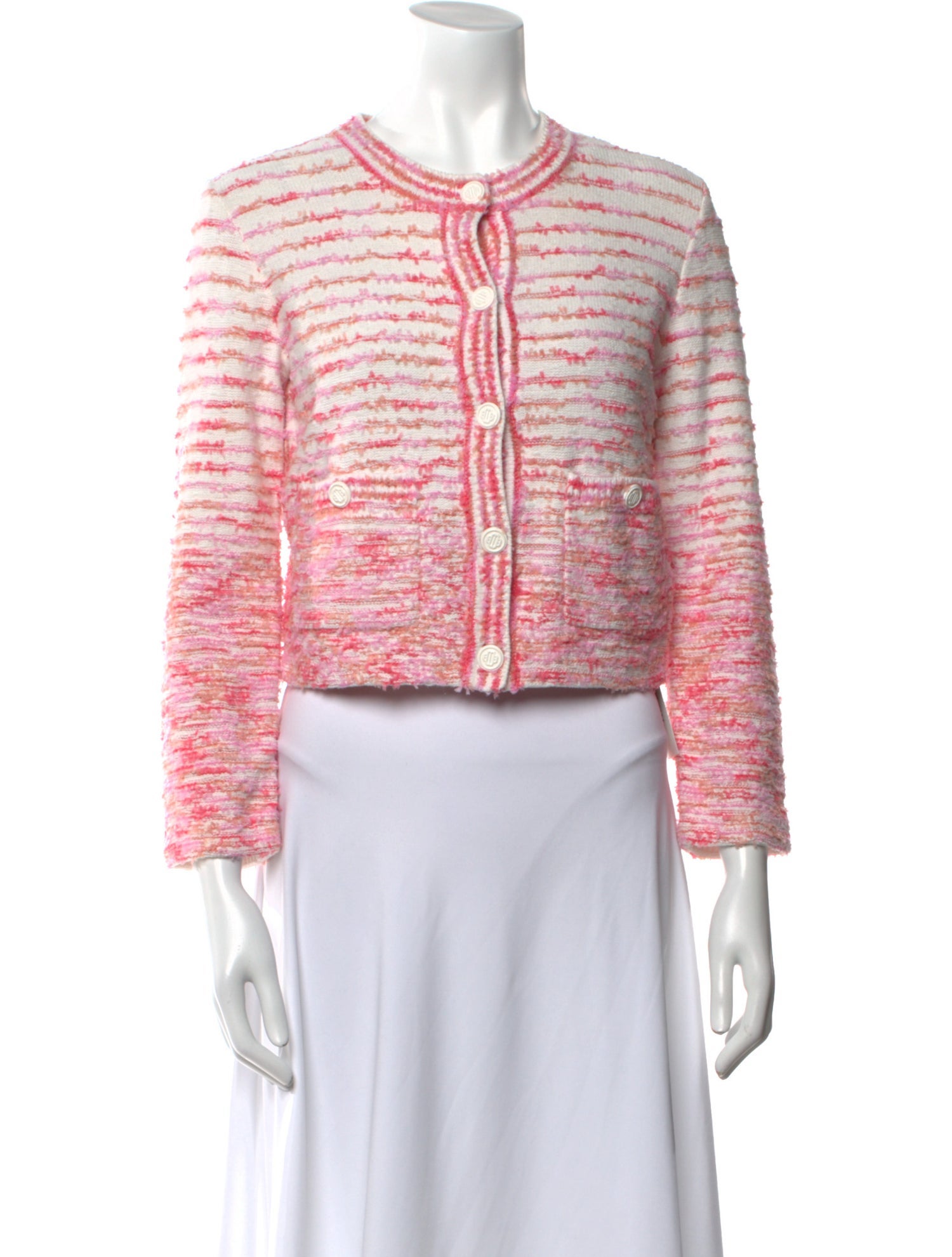 Maje Striped Crew Neck Sweater