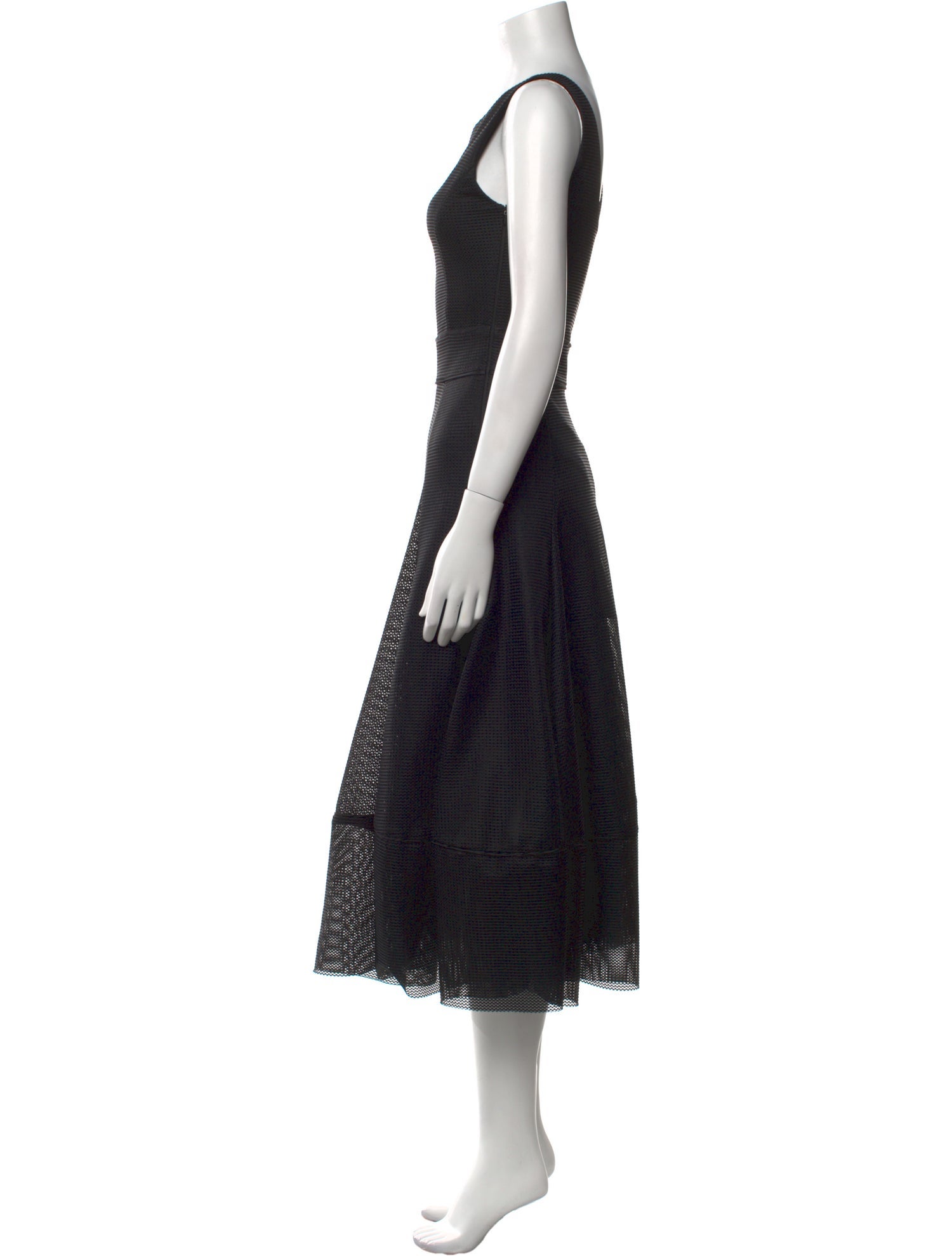 Maje Scoop Neck Midi Length Dress