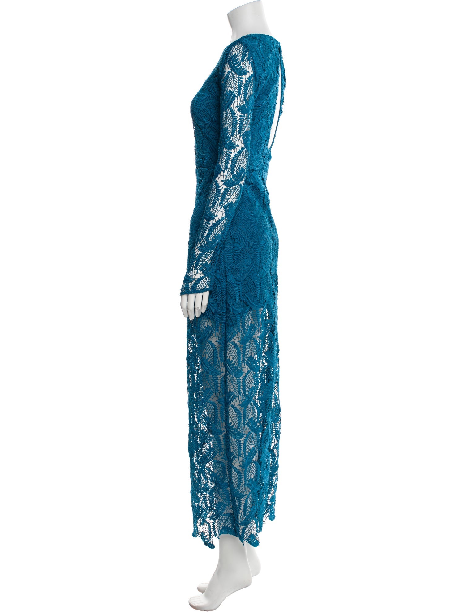 Maje Lace Pattern Long Dress