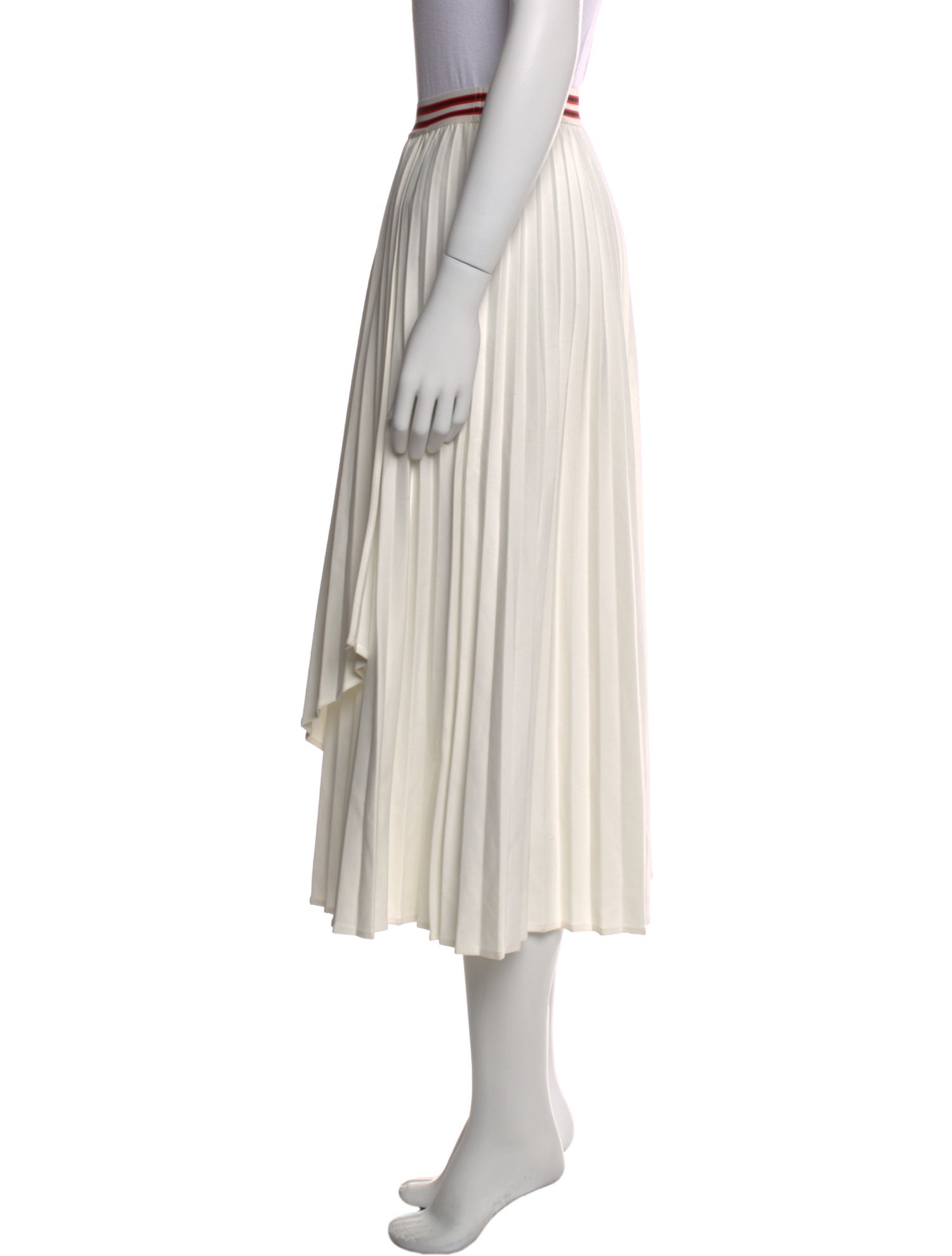 Maje Pleated Accents Midi Length Skirt