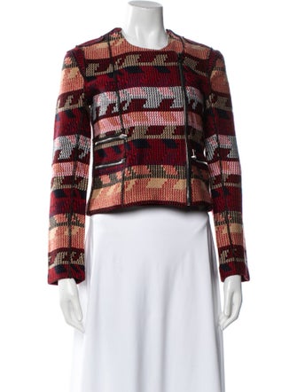 Maje Plaid Print Jacket