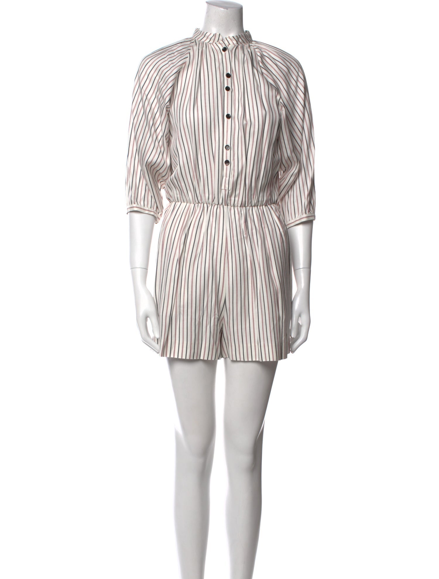 Maje Striped Mock Neck Romper w/ Tags