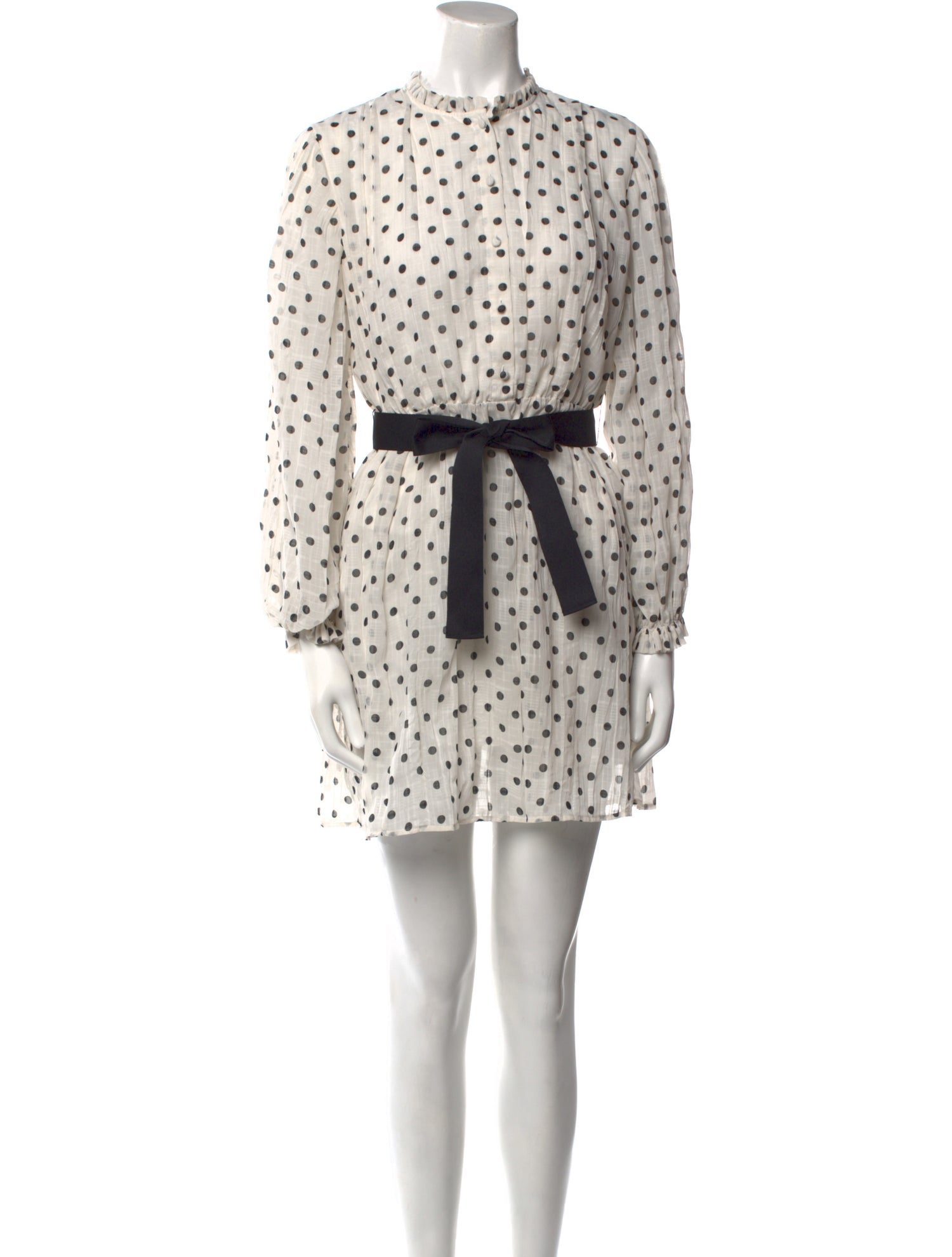 Maje Polka Dot Print Mini Dress