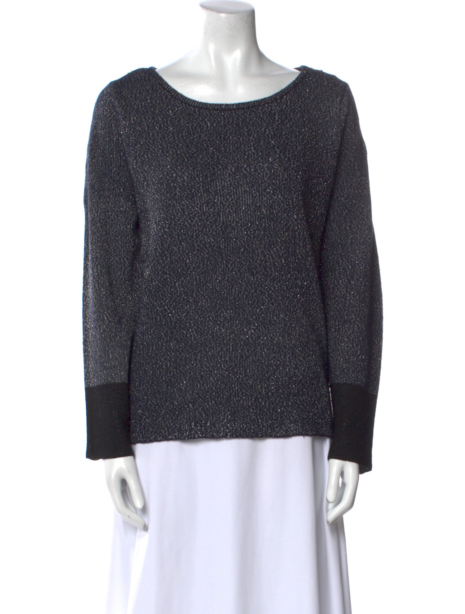 Maje Nylon Scoop Neck Sweater