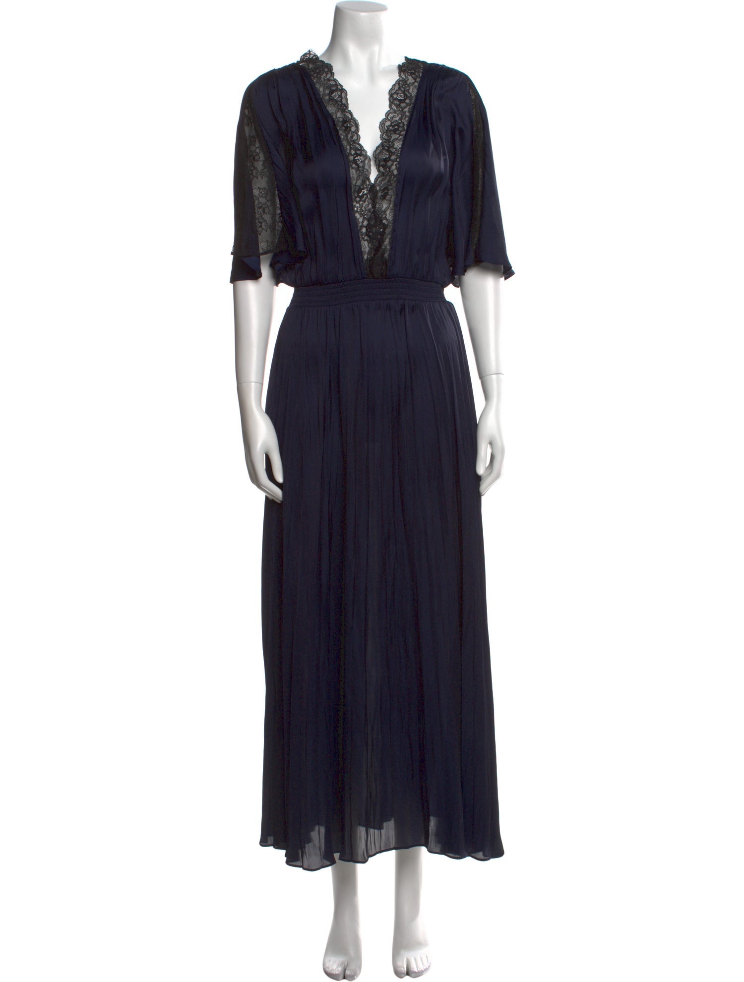 Maje V-Neck Long Dress