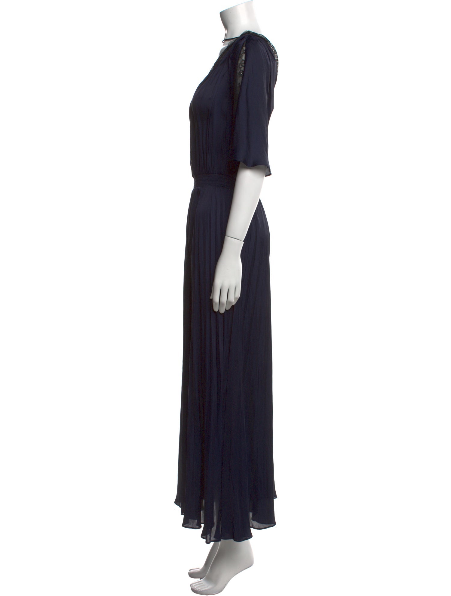 Maje V-Neck Long Dress