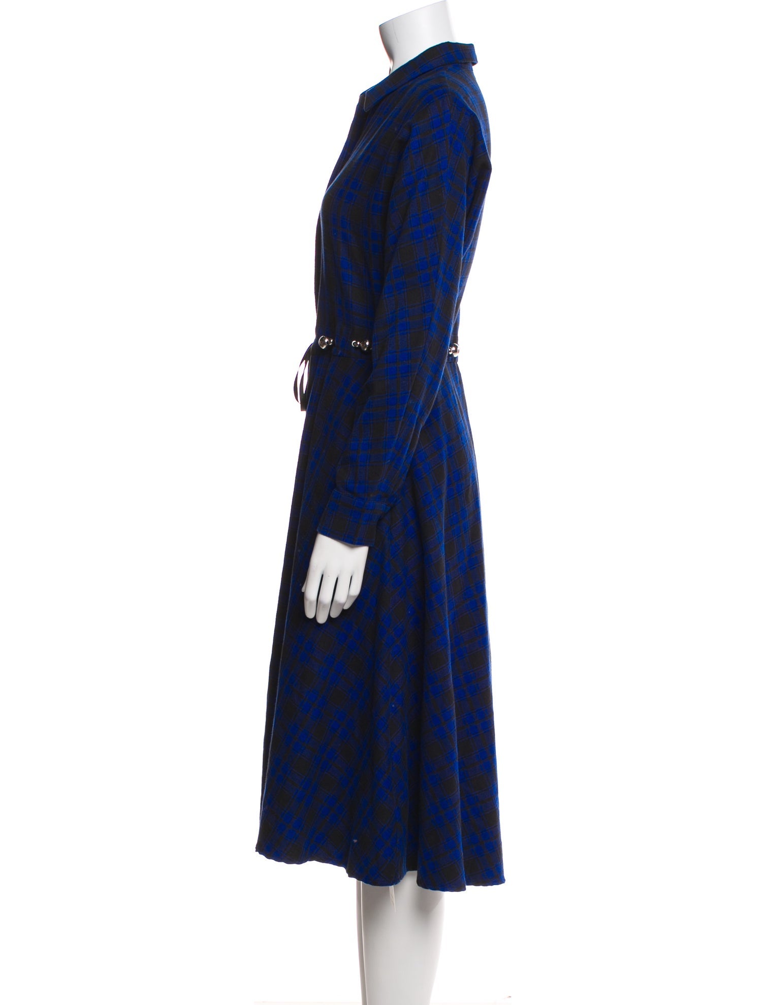 Maje Plaid Print Knee-Length Dress