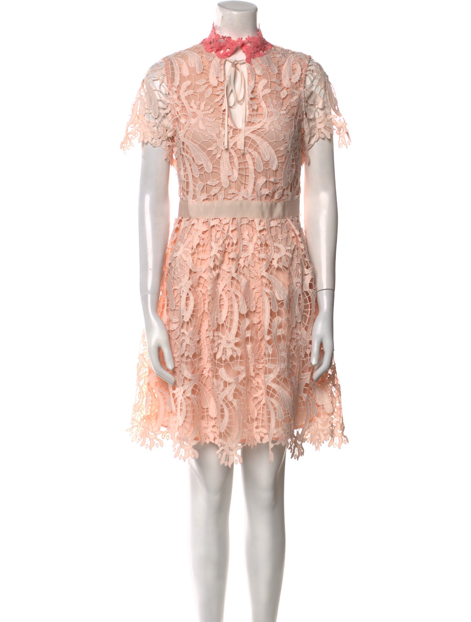 Maje Lace Pattern Mini Dress
