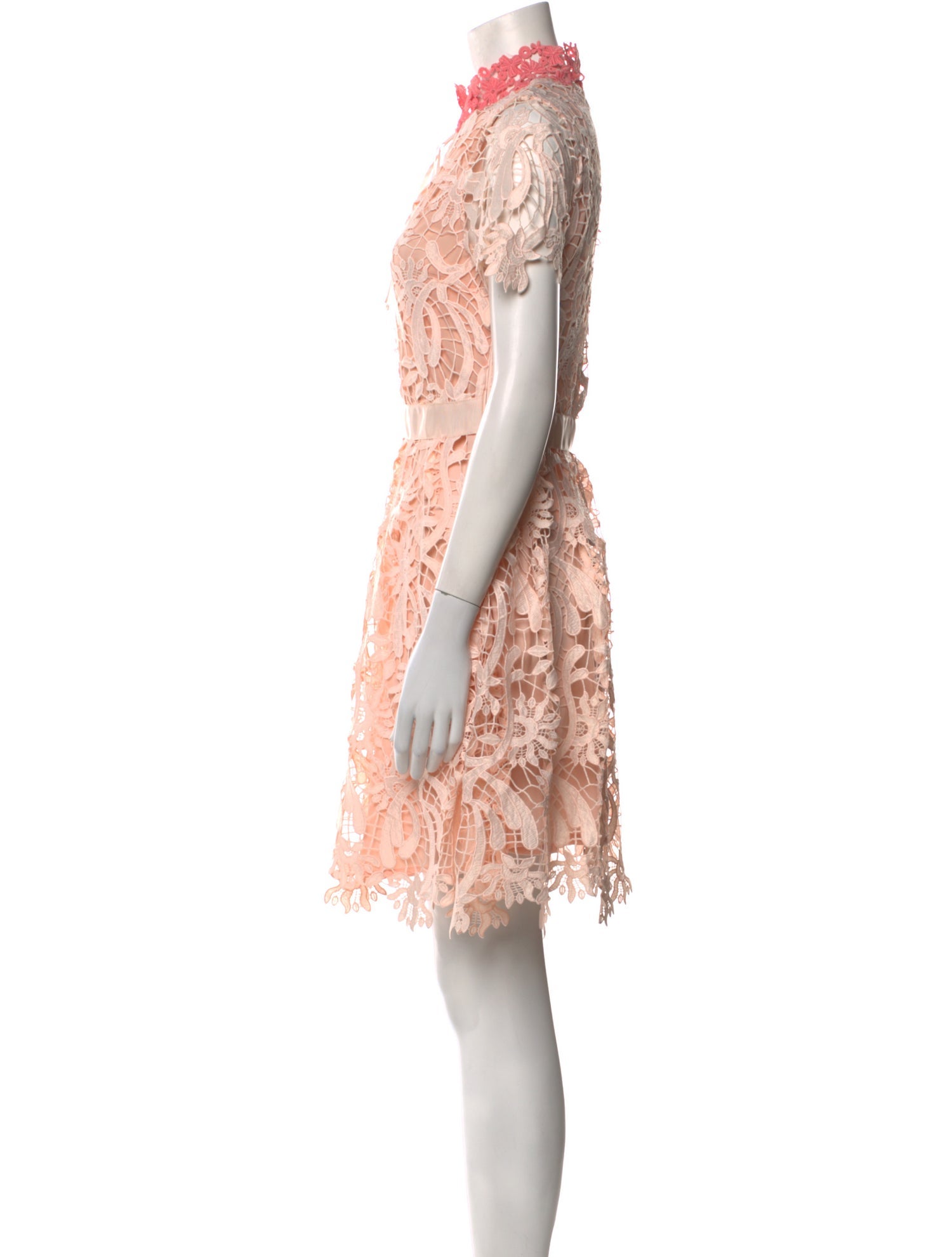 Maje Lace Pattern Mini Dress